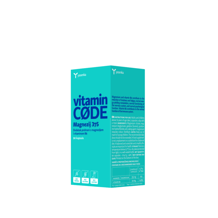 Vitamin Code Magnezij 375 Kapsule A 90