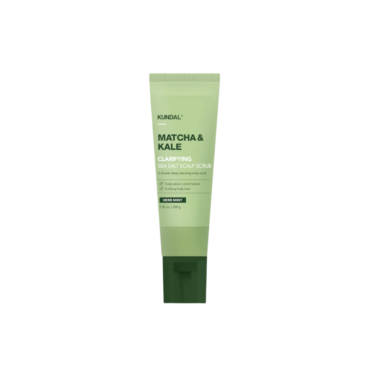 Kundal Matcha & Kale Clarifying Sea Salt Scalp Scrub Herb Mint 200g
