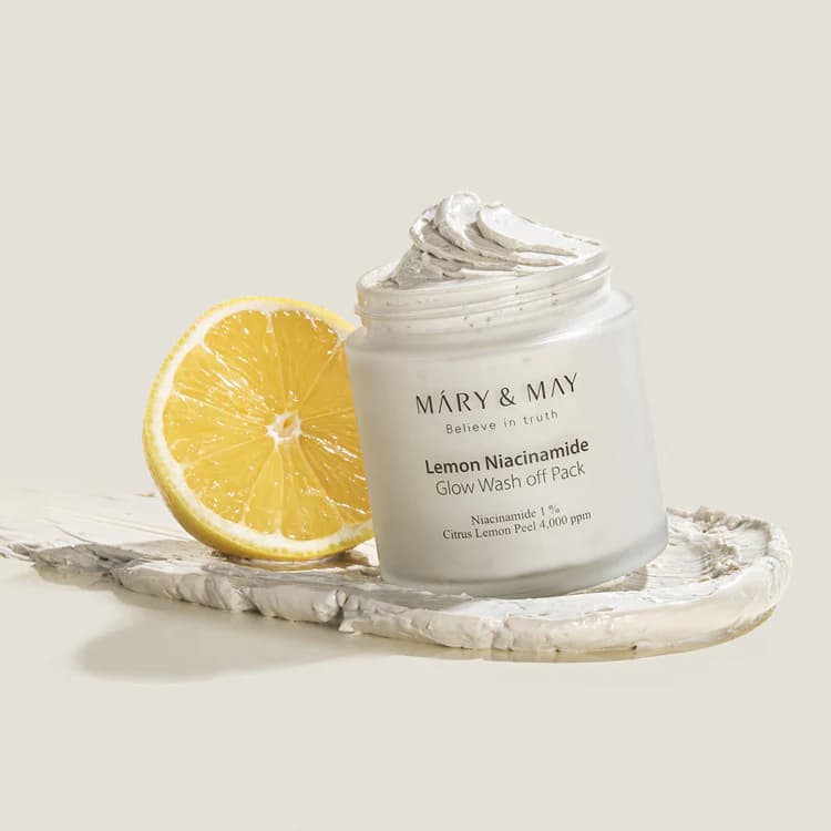 Mary&may Lemon Niacinamide Glow Wash Off Pack 125g