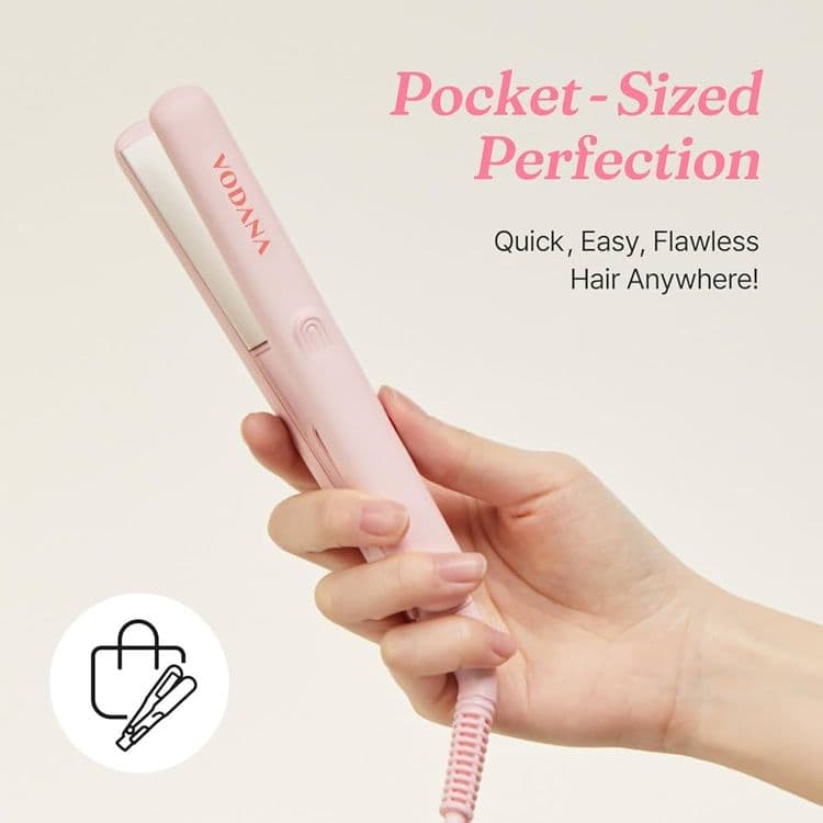 Vodana Pocket Mini Flat Iron Vanilla Pink