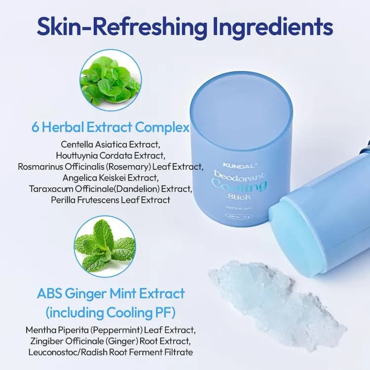 Kundal Deodorant Cooling Stick 31g - Cotton Hug