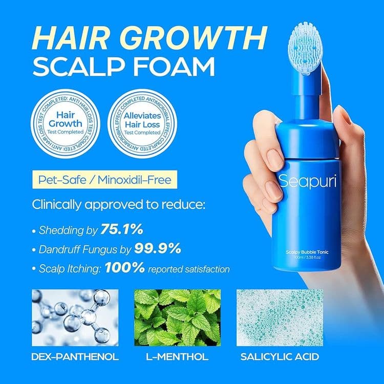 Seapuri Pjenasti tonik za rast i protiv opadanja kose 100 ml