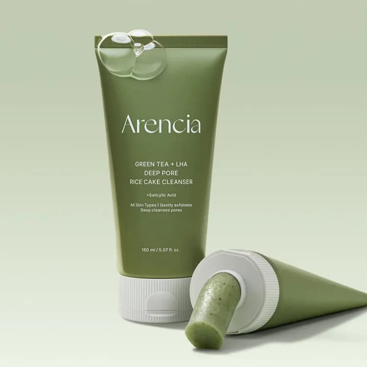Arencia Green Tea + Lha Deep  Rice Cake Cleanser 150ml