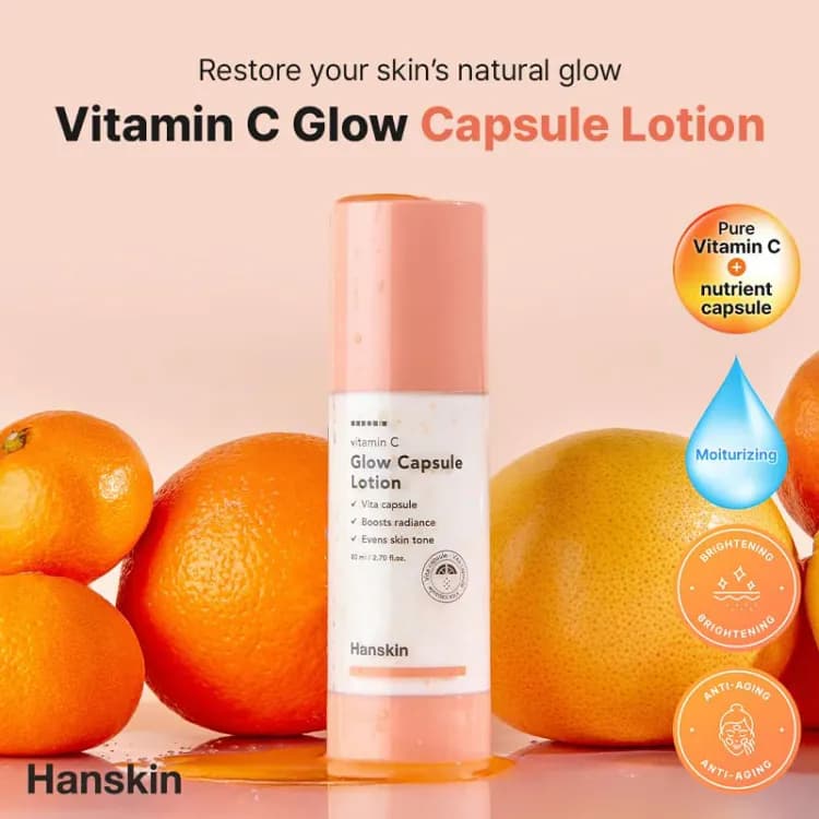 Hanskin Vitamin C Glow Capsule Lotion 80ml