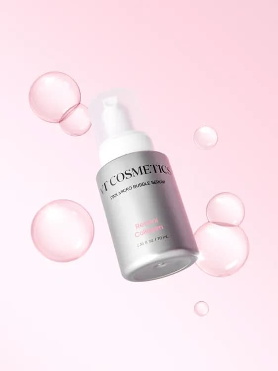 Vt Cosmetics Retinol Collagen Pink Micro Bubble Serum 70ml	