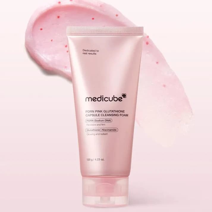 Medicube Pdrn Pink Glutathione Capsule Cleansing Foam 120g