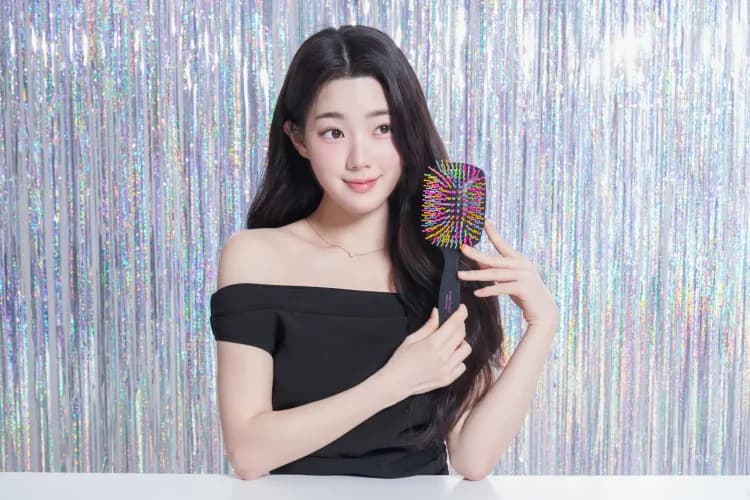 Eyecandy Rainbow Volume S Paddle Brush (black)