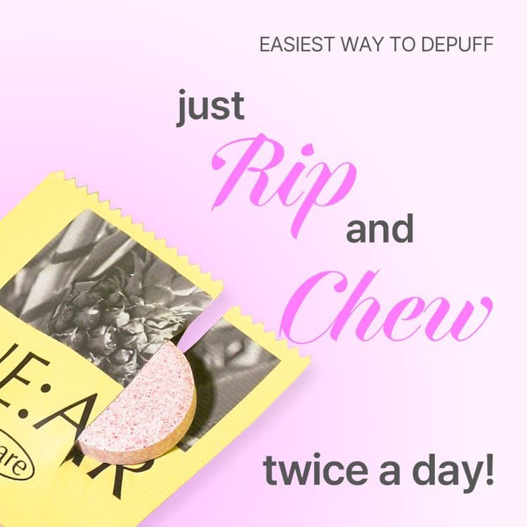 Near V-line Chews Pineapple Flavor