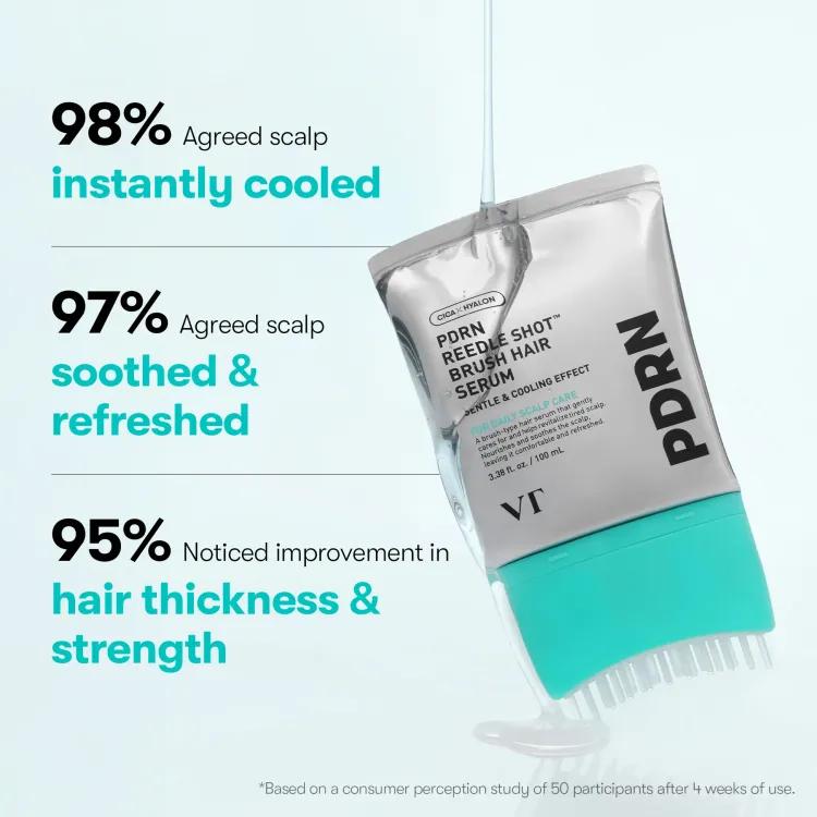 Vt Cosmetics Pdrn Reedle Shot Brush Hair Serum 100ml