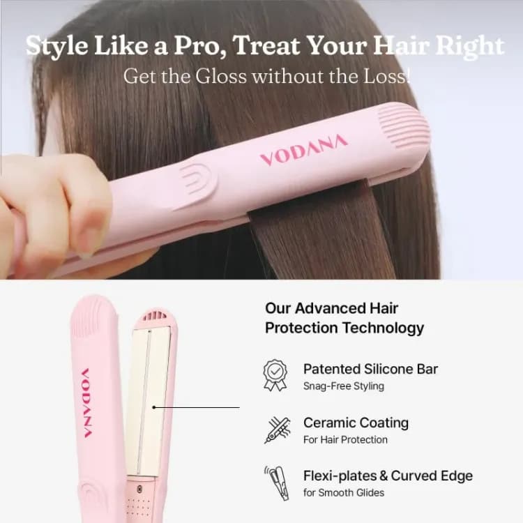 Vodana Soft Bar Flat Iron 25mm Pink Vanilla