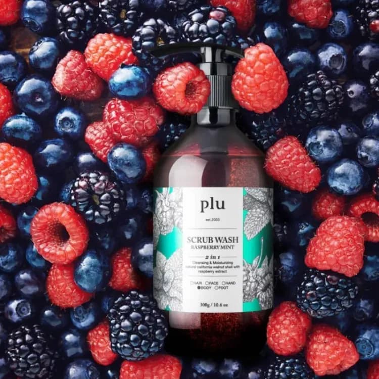 Plu Scrub Wash Raspberry Mint 500g