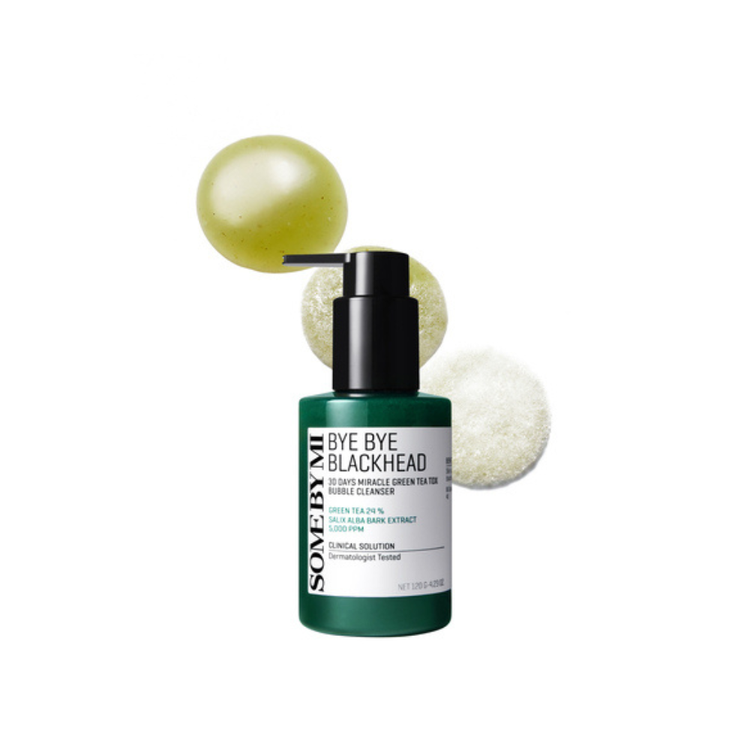 Some By Mi Bye Bye Blackhead 30 Days Miracle Green Tea Tox Bubble Cleanser 120g
