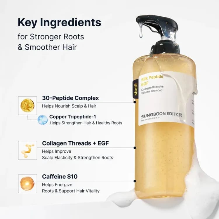 Sungboon Editor Silk Peptide Egf Collagen Intensive Volume Shampoo